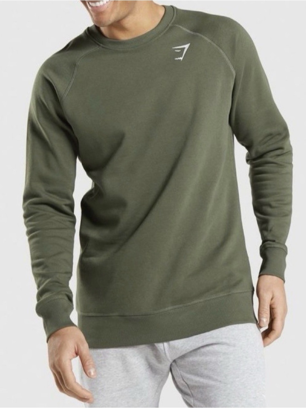 Gymshark Creat Crewneck Sweatshirt ~ Medium ~ Core Olive